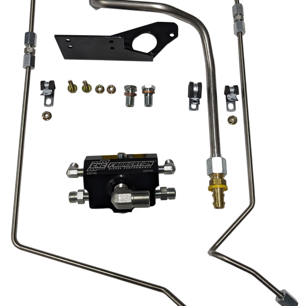 03-07 6.0L CNC Fab 4-Line Feed Fuel Line Kit For Stock Intake - 42215X