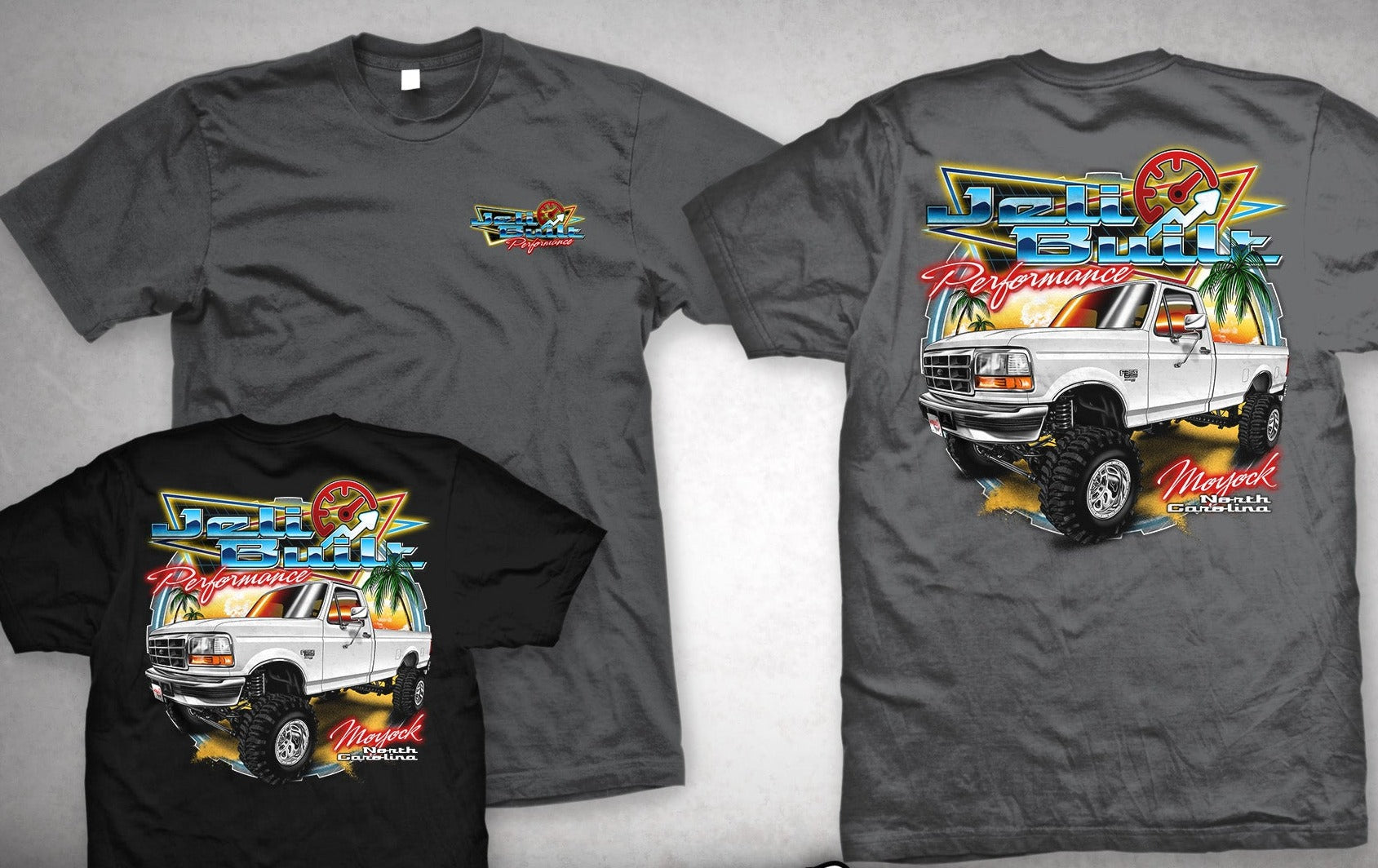 JeliBuilt T-Shirt - Retro Ford OBS – JeliBuilt Performance, LLC